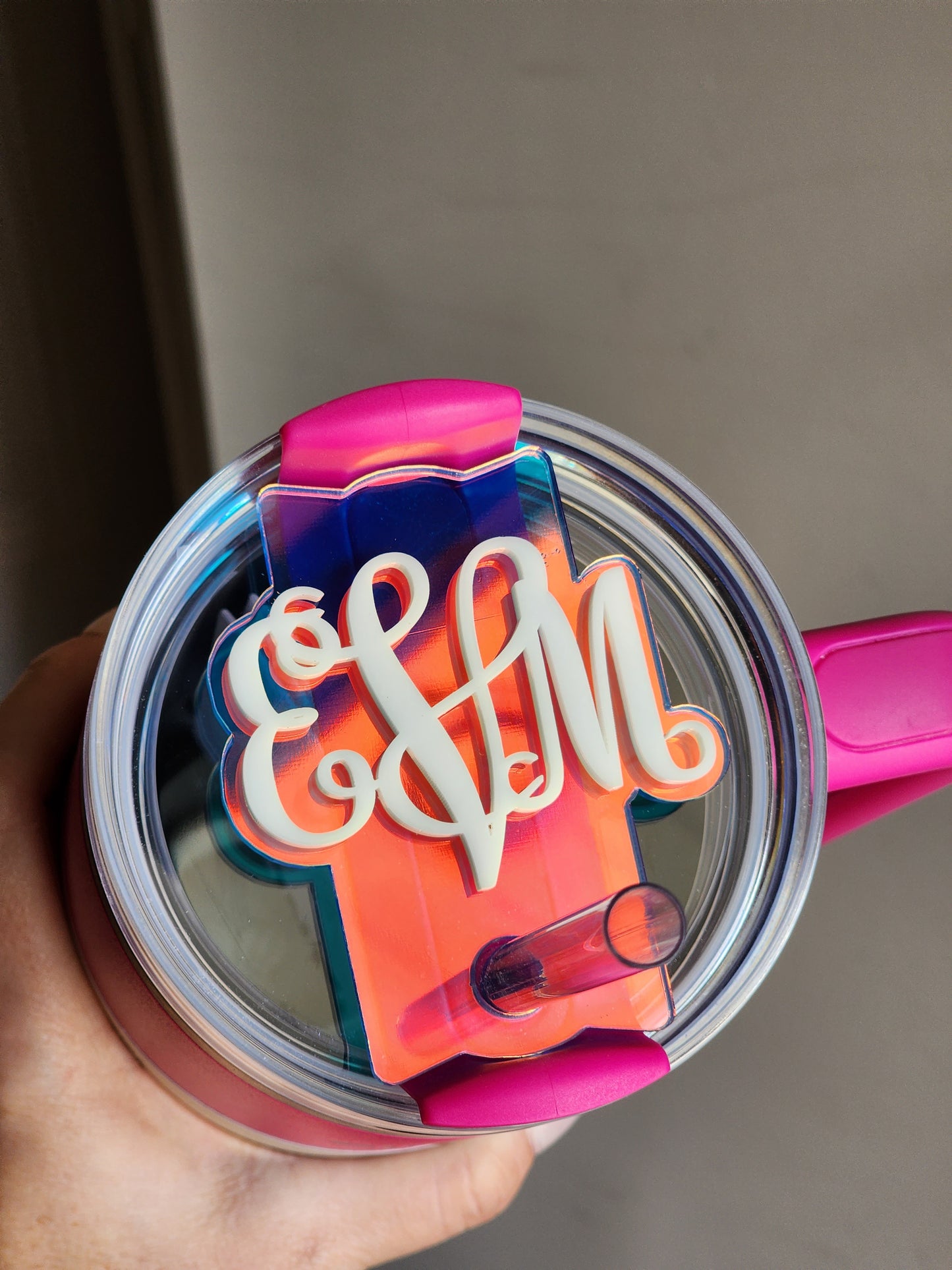 Monogrammed Tumbler Topper