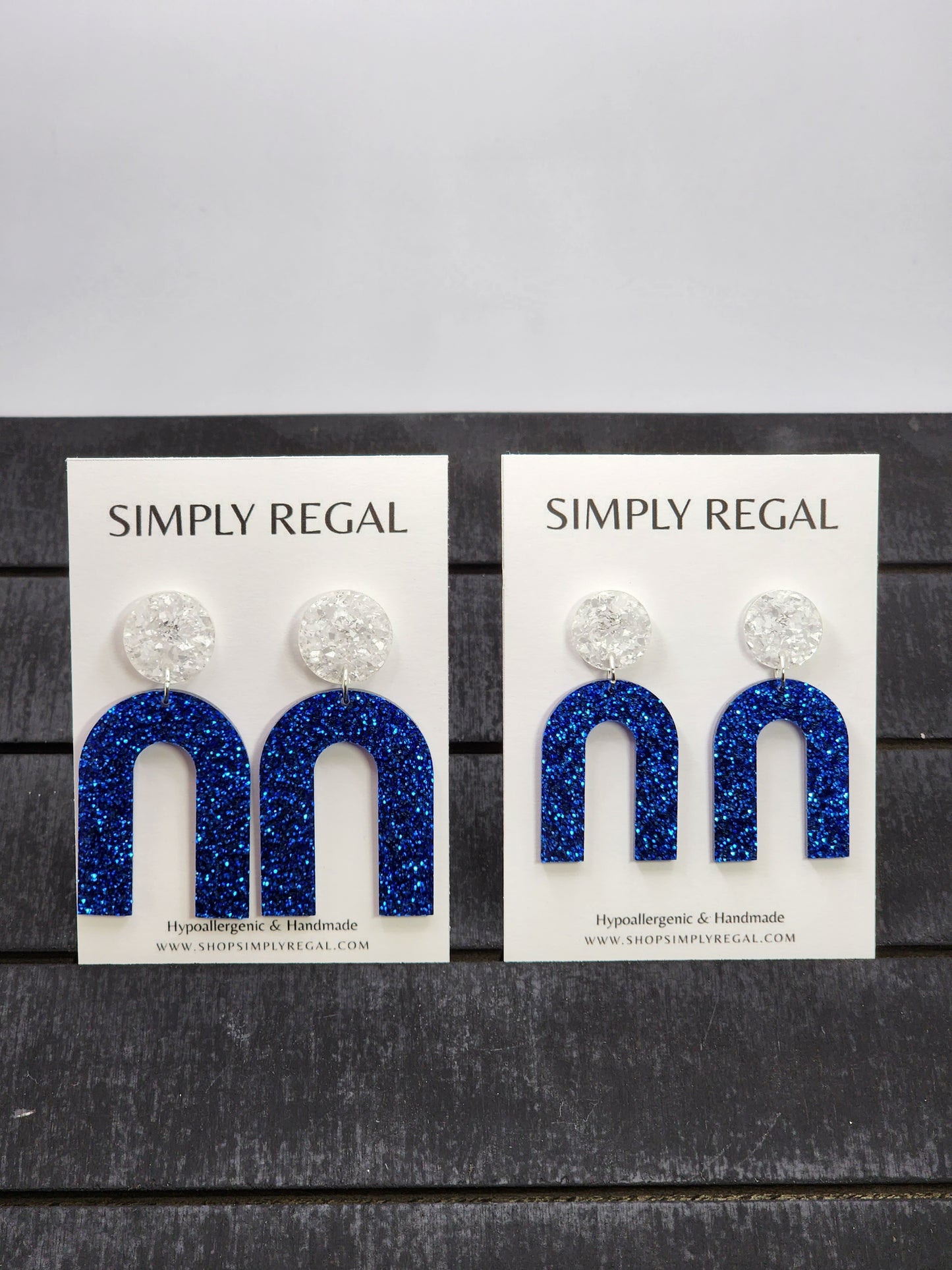 Arch Earrings-Blues
