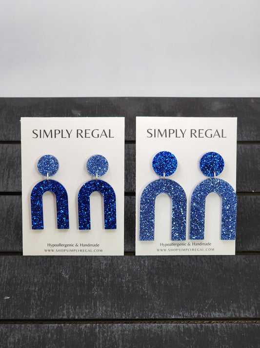 Arch Earrings-Blues