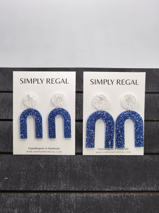 Arch Earrings-Blues