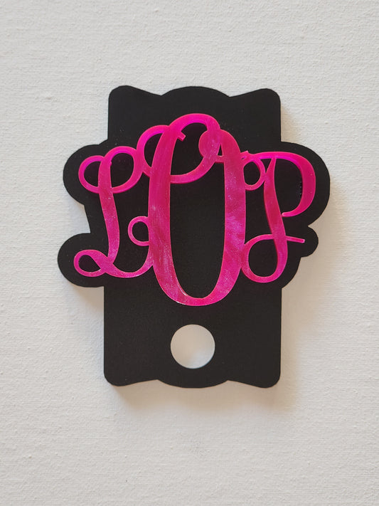 Monogrammed Tumbler Topper