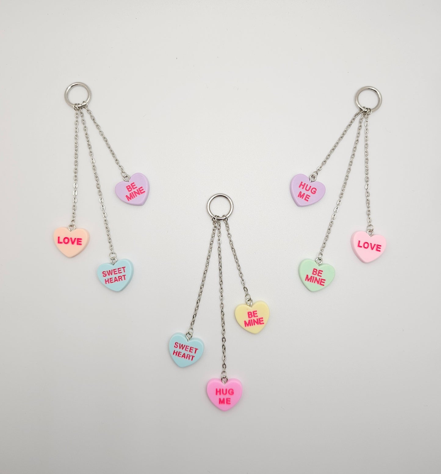 Conversation Heart Tumbler Topper Dangle