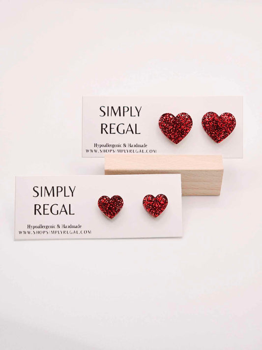 Acrylic Heart Studs