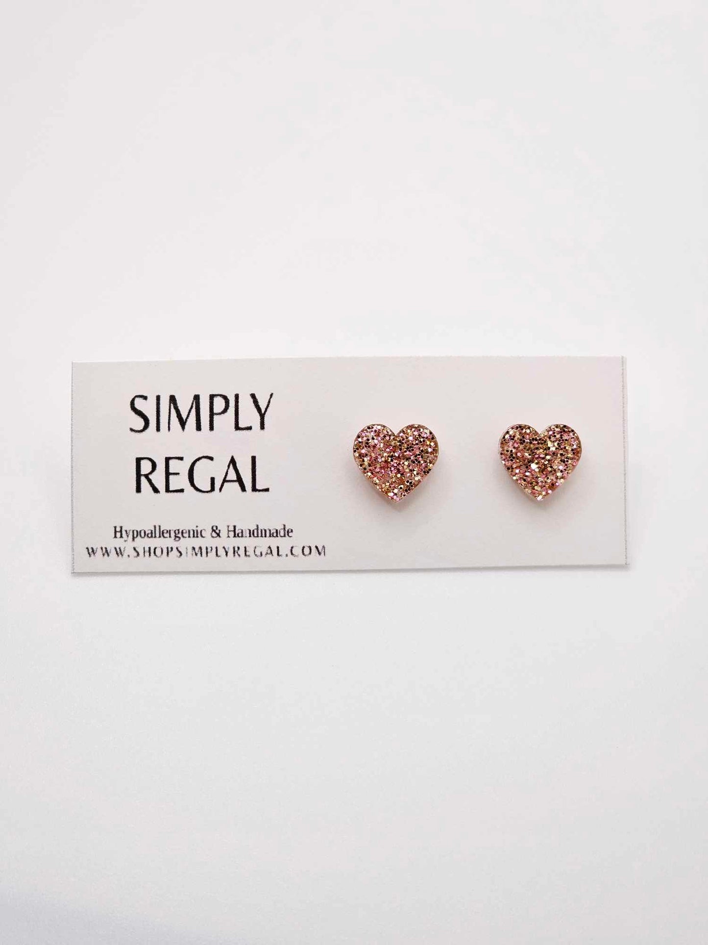Acrylic Heart Studs