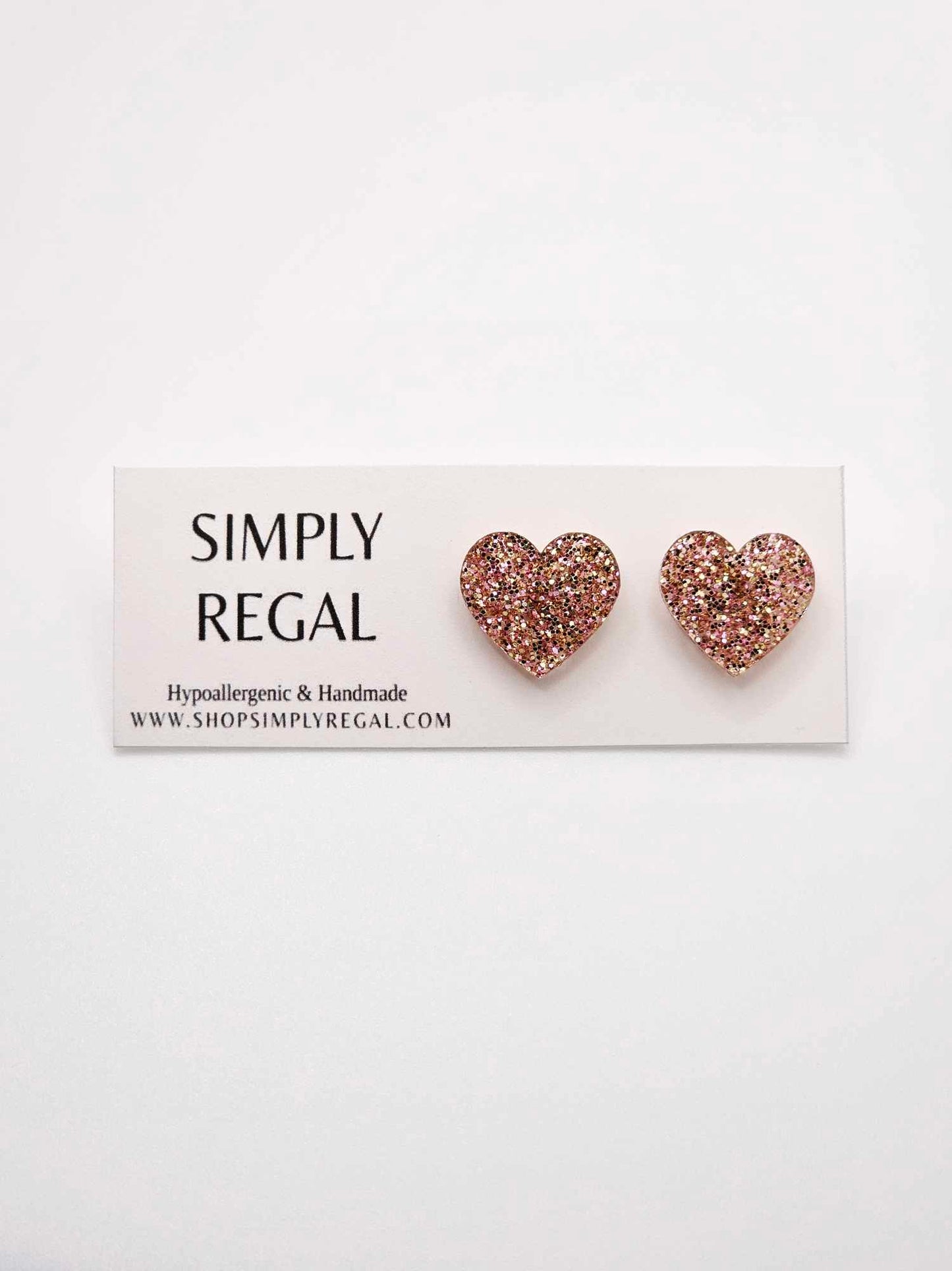 Acrylic Heart Studs