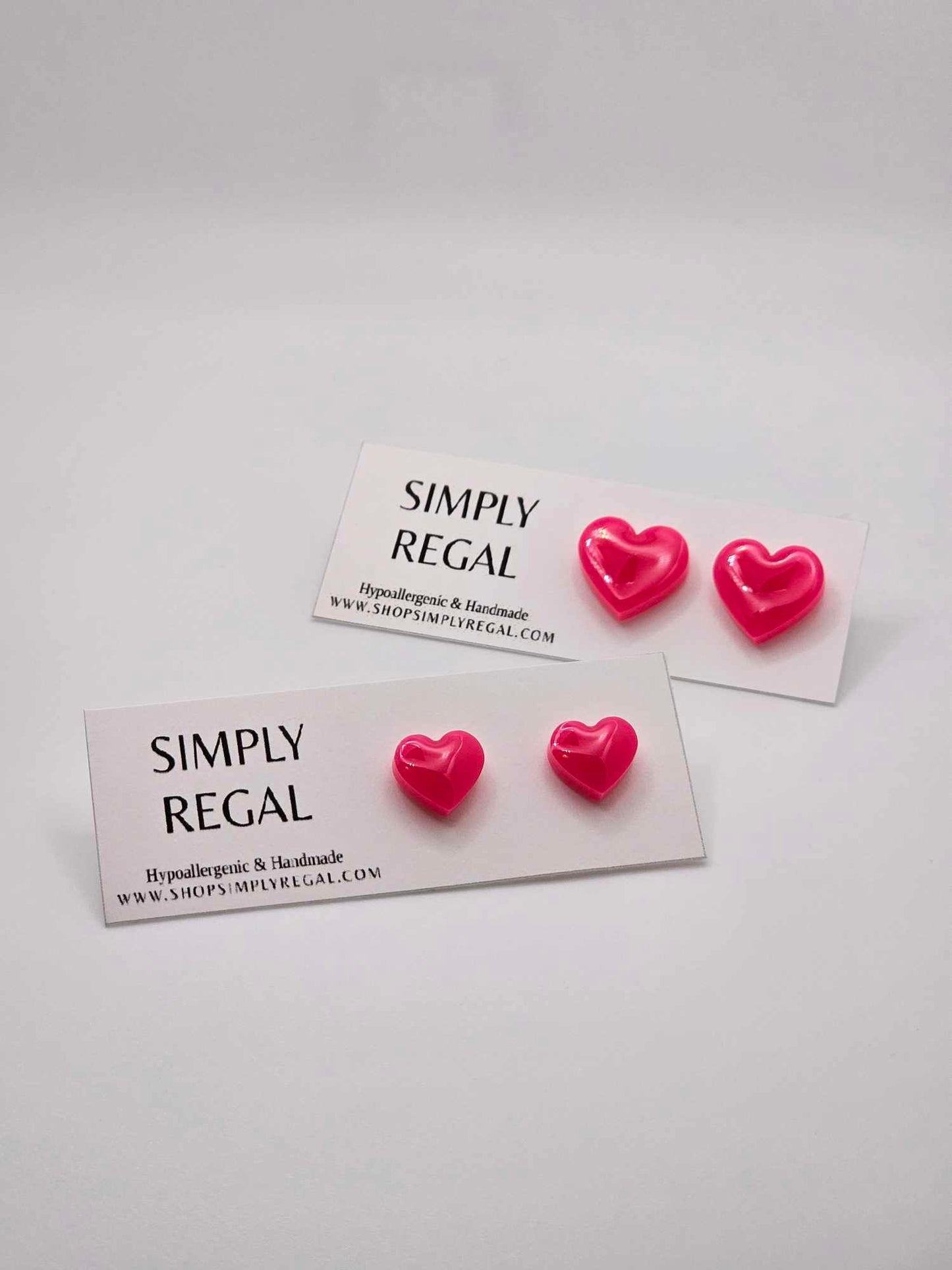 Acrylic Heart Studs