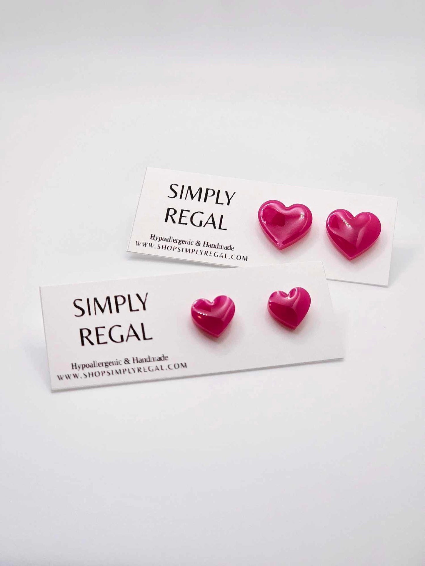 Acrylic Heart Studs