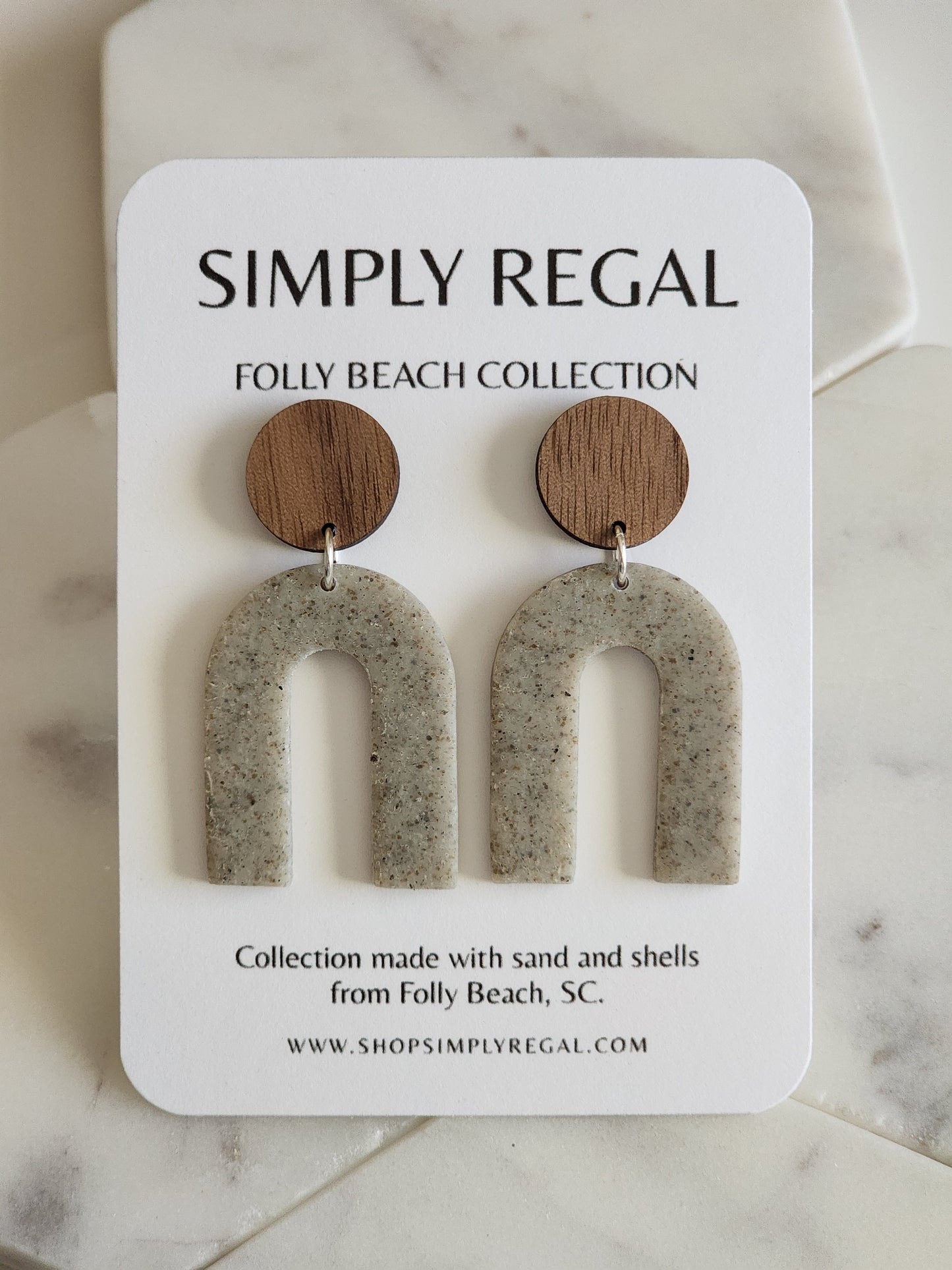 Folly Beach, SC Gray Dangle Collection