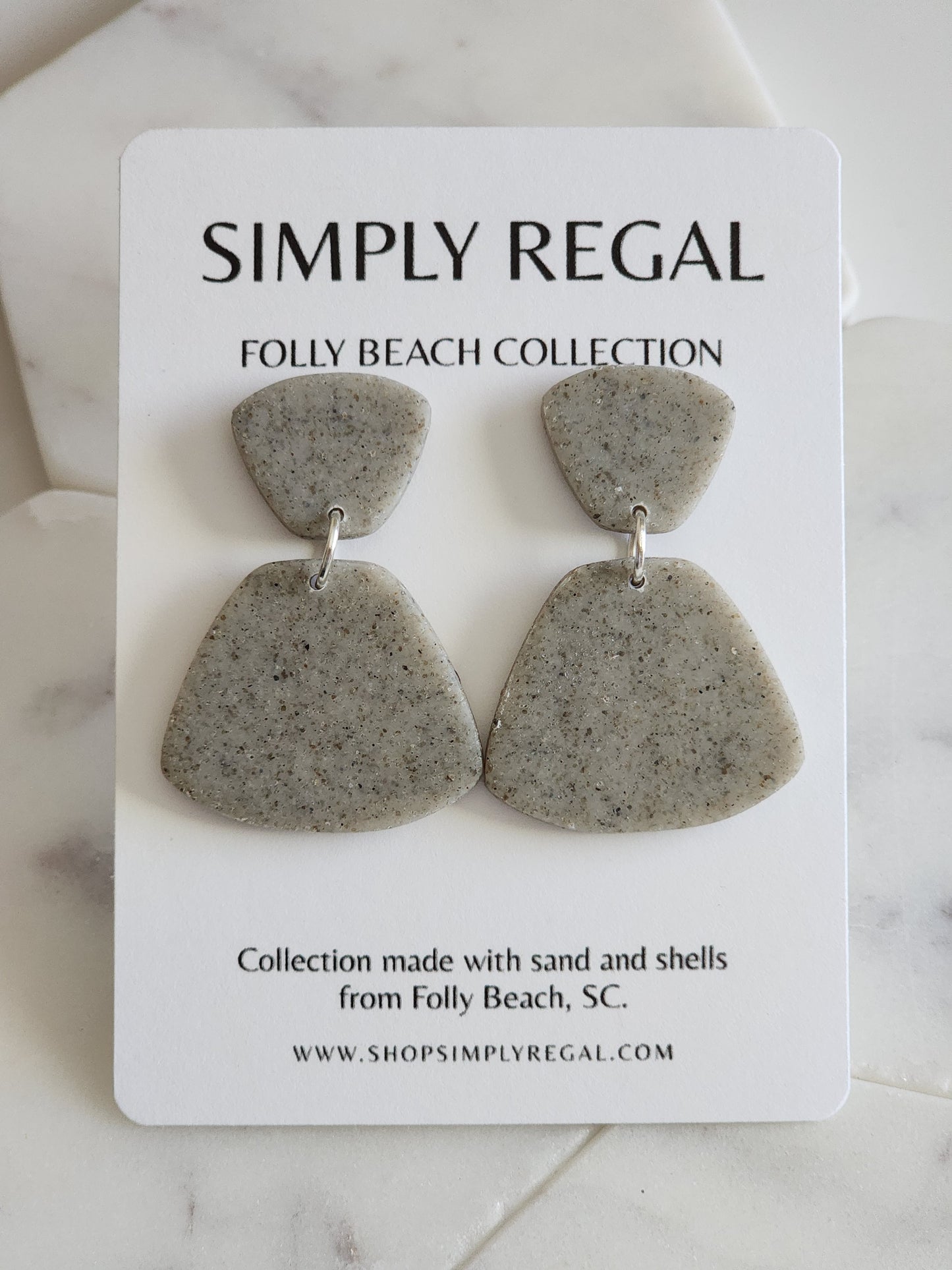 Folly Beach, SC Gray Dangle Collection