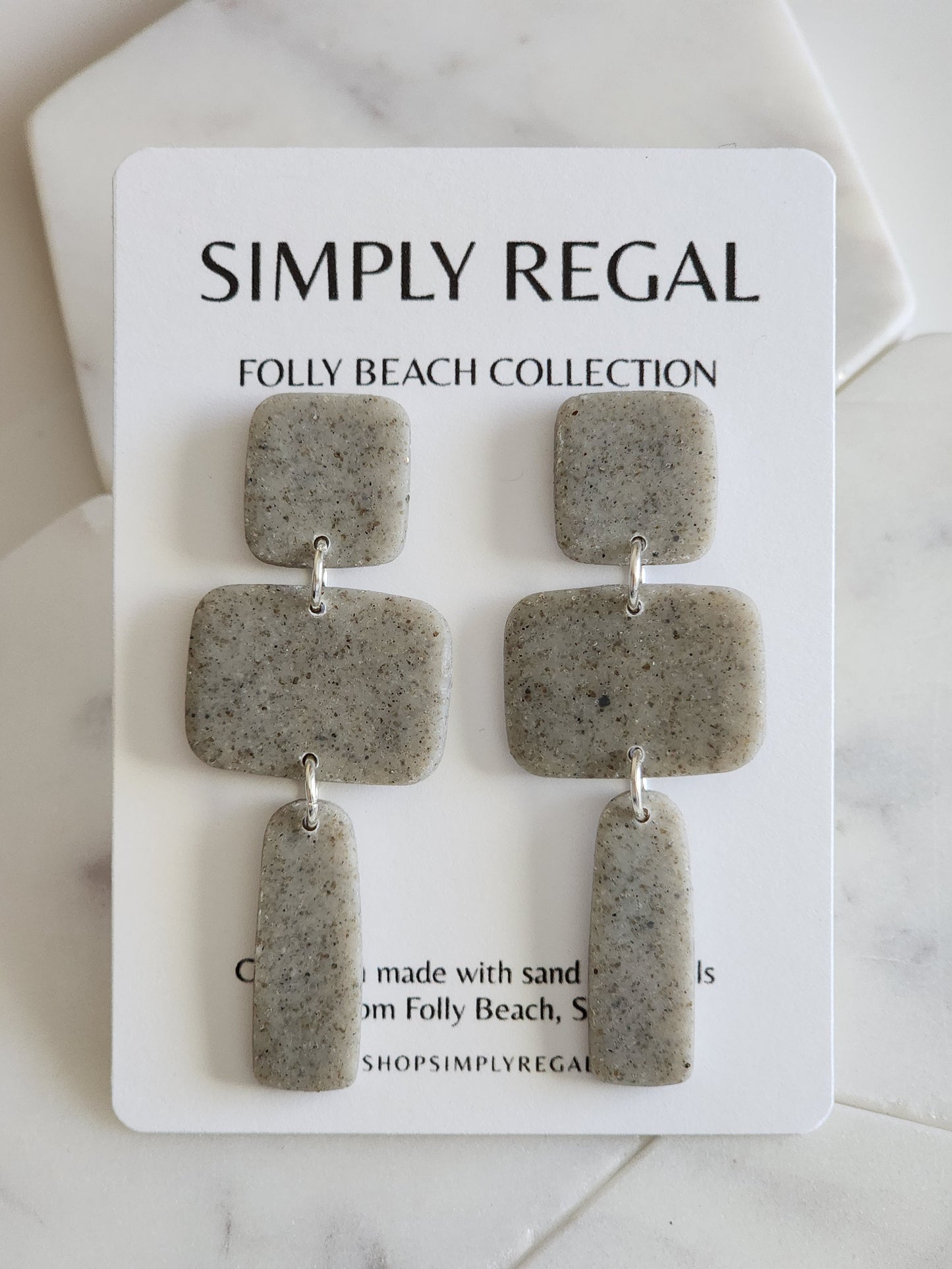 Folly Beach, SC Gray Dangle Collection