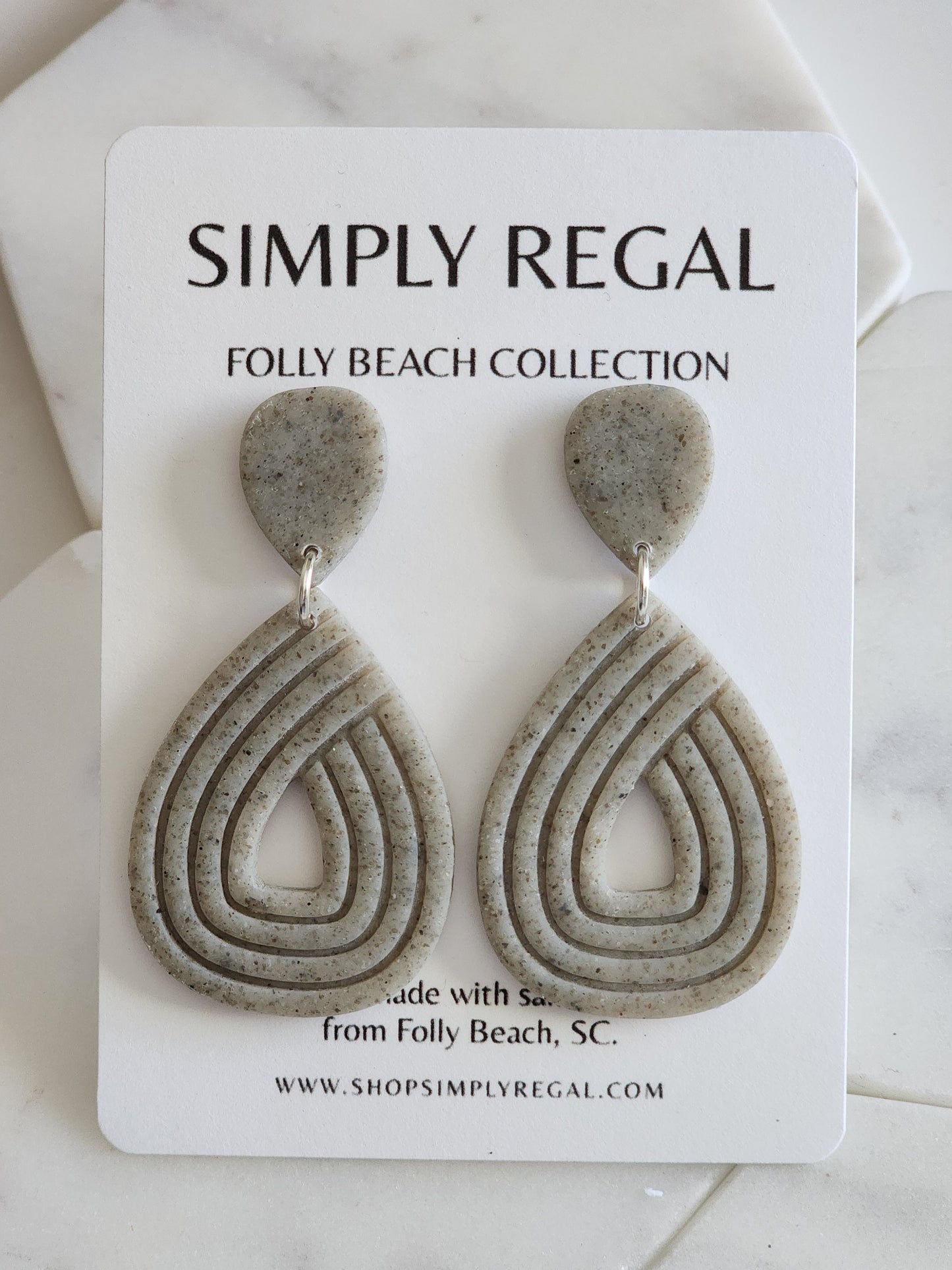 Folly Beach, SC Gray Dangle Collection