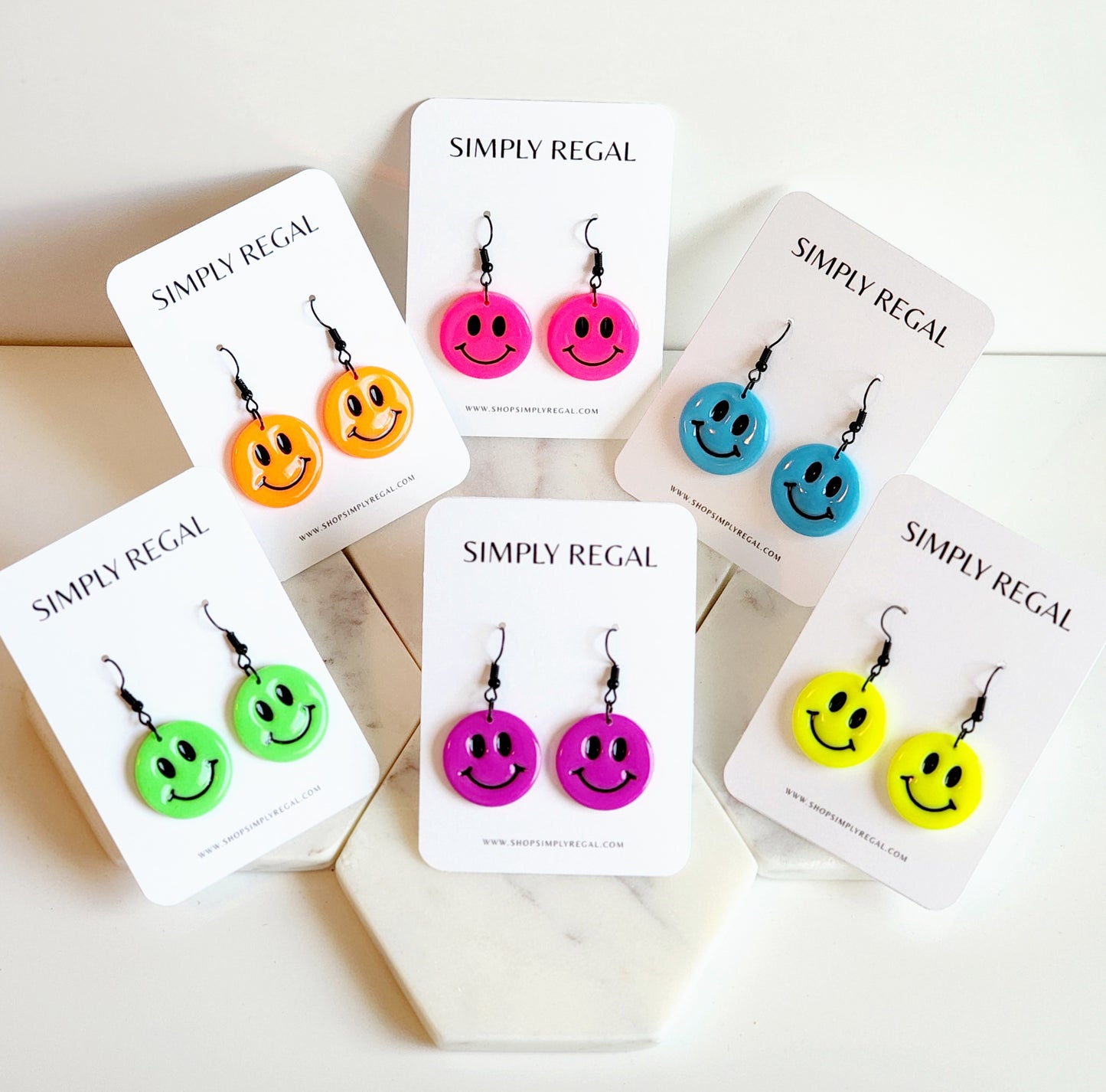 Neon Smiley Dangles