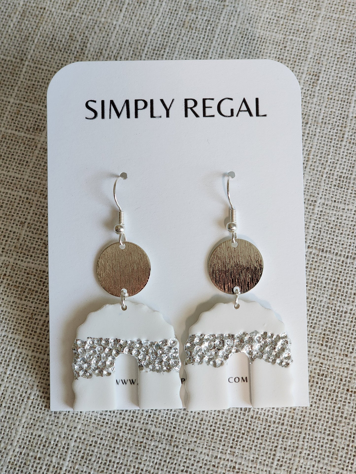 Hammered Silver & White