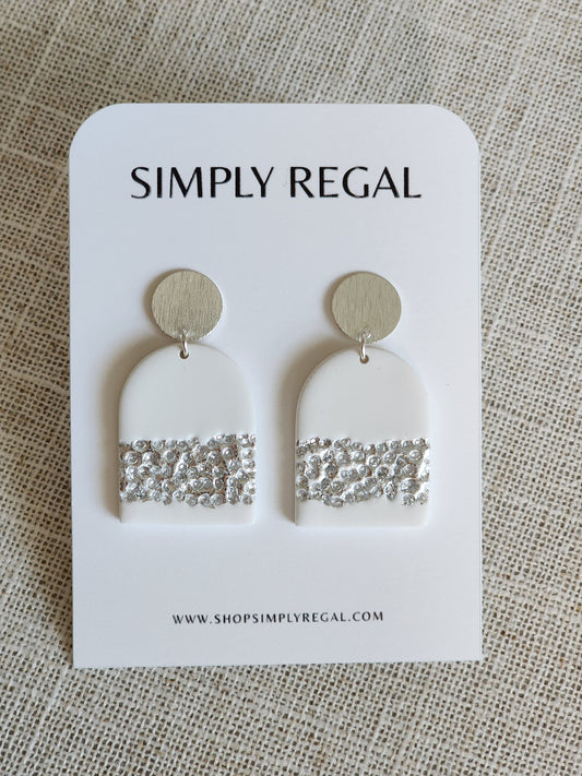 Hammered Silver & White