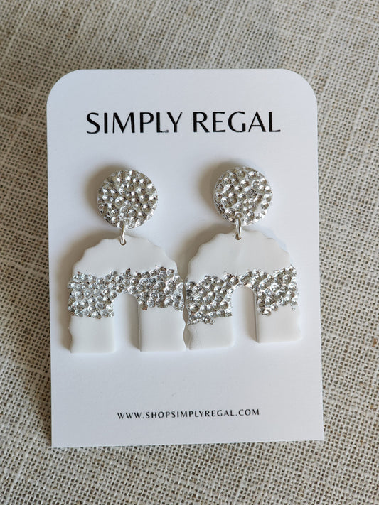 Hammered Silver & White