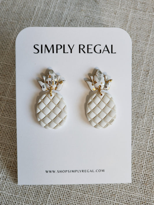 Neutral Pineapple Dangles
