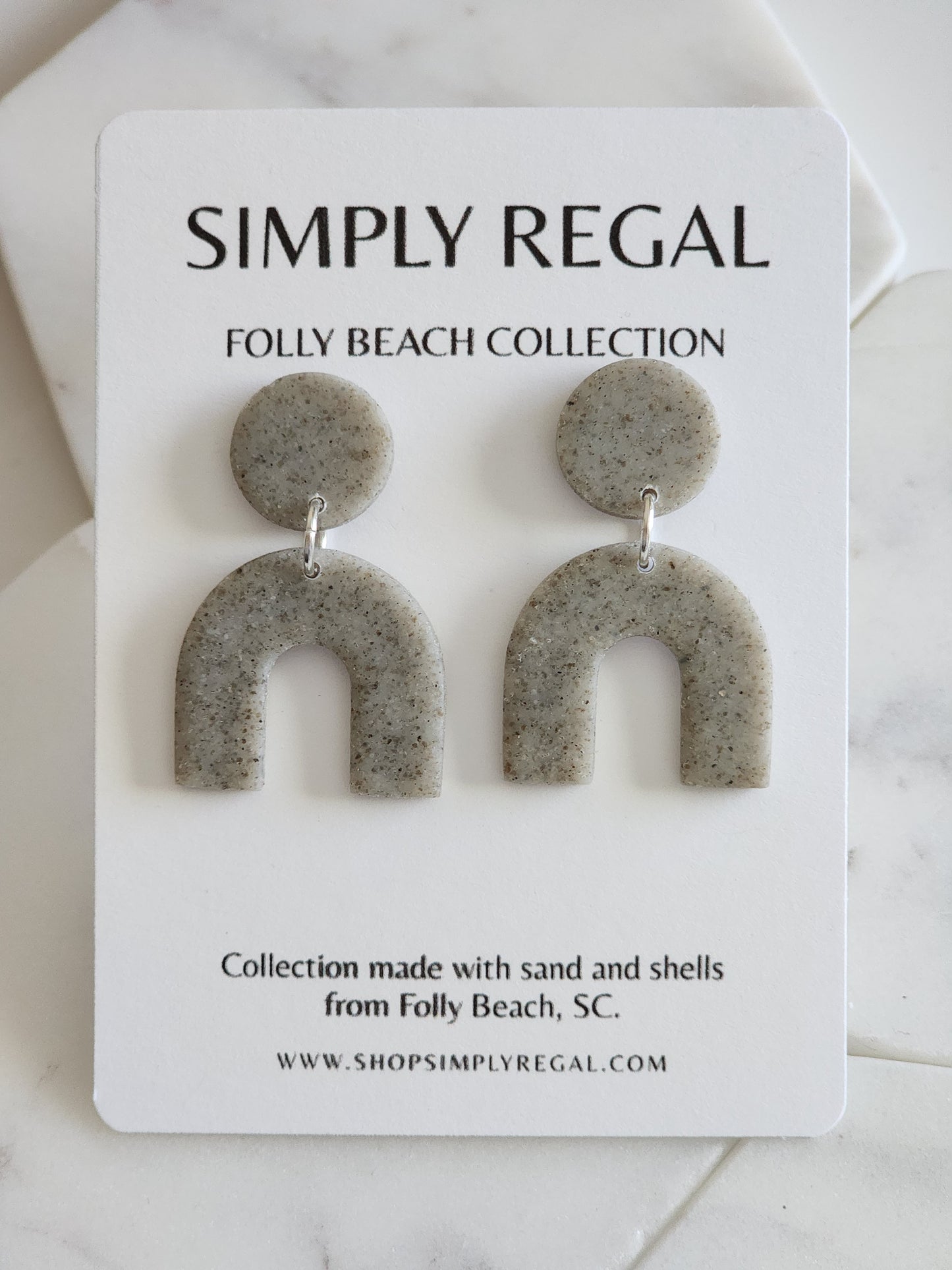 Folly Beach, SC Gray Dangle Collection